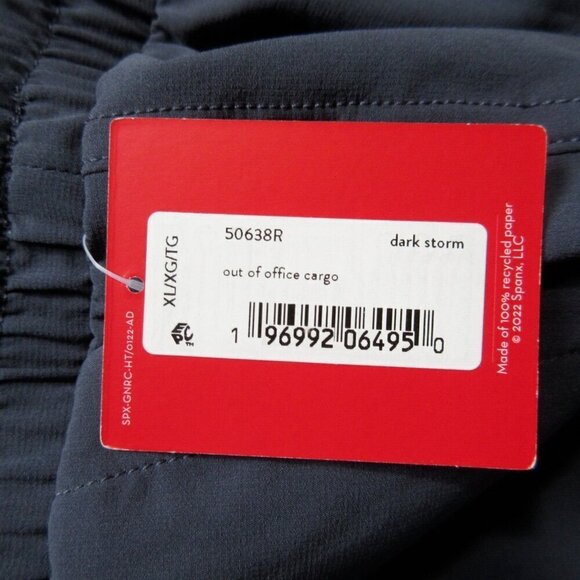NWT SPANX 50638R Out Of Office Casual Fridays Cargo Jogger in Dark Storm Pant XL - Picture 3 of 6